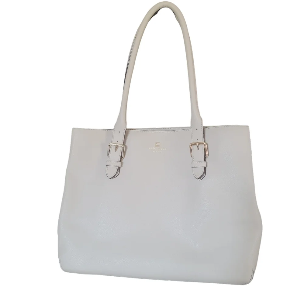 Kate Spade New York Airel Cove Street‎ Saffiano Leather Beige Tote Bag